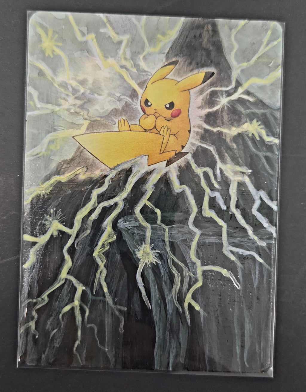 Custom Painted Pikachu Pokemon Card