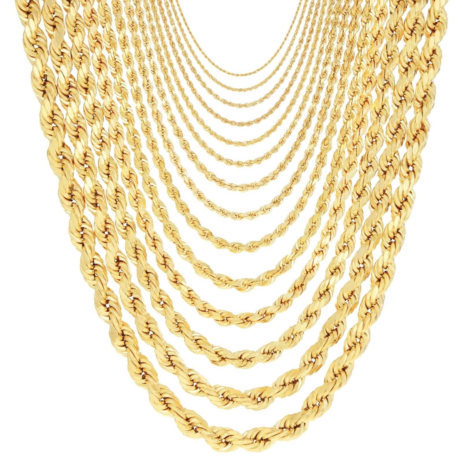Rope Chain in Yellow Gold - 10mm