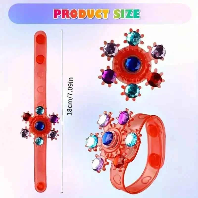 6-Pack: Rotary Gyro Watch Bracelet Toy for Kids