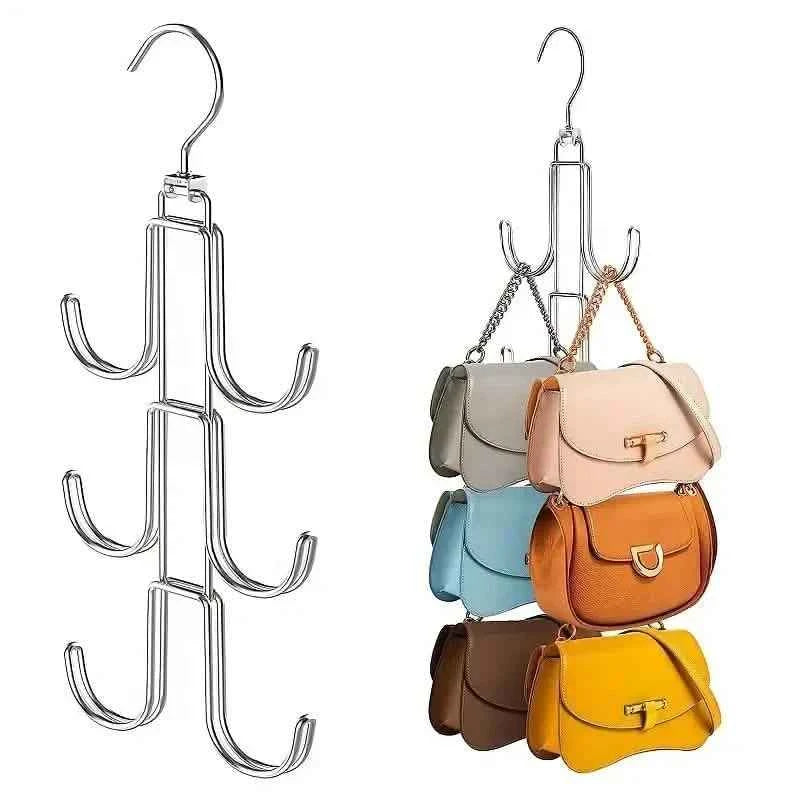Rotatable Metal Purse Hanger Organizer
