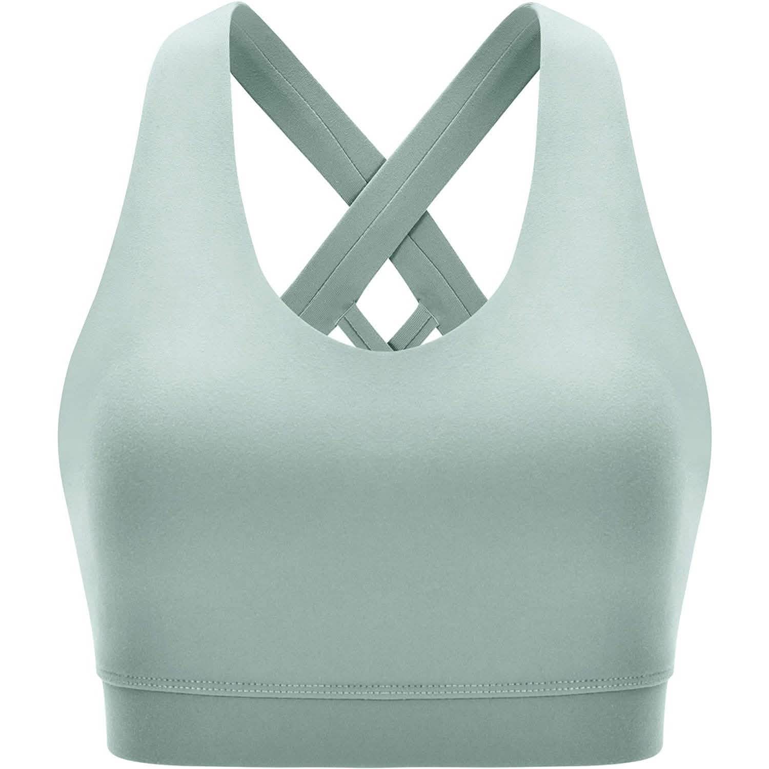 RUNNING GIRL Criss-Cross Back Padded Strappy Sports Bra