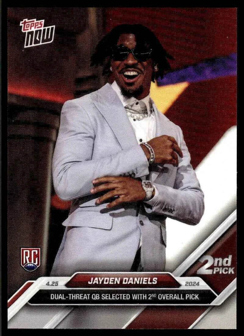 2024 Topps Now Jayden Daniels #D2 Rookie RC Football Card