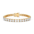 12.50 CTW D VS Round Lab Grown Diamond 7.5" Tennis Bracelet 14k Yellow Gold