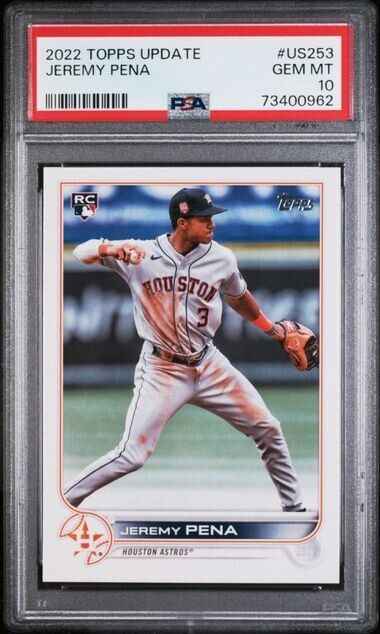 Graded 2022 Topps Update Jeremy Pena #US253 Rookie RC Baseball Card PSA 10 Gem Mint