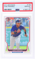 Graded 2014 Topps Bowman Jose Ramirez #176 Rookie RC Baseball Card PSA 10 Gem