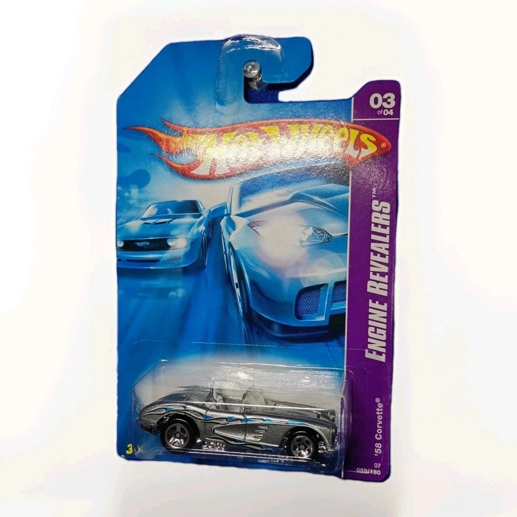 '58 Corvette Engine Revealers Hot Wheels Die-Cast | See-Through V8 American Classic Collector's Edition - Die-Cast Vehicle | 99RedCoins