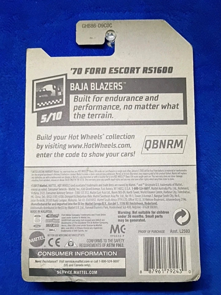 '70 Ford Escort RS1600 Baja Blazers Hot Wheels - 99RedCoins