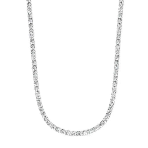 16 CTW Lab Grown Diamond Tennis Necklace – 14kt White Gold, 18’’