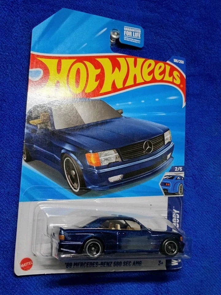 '89 Mercedes Benz 560 SEC AMG  Wild Widebody Hot Wheels - 99RedCoins
