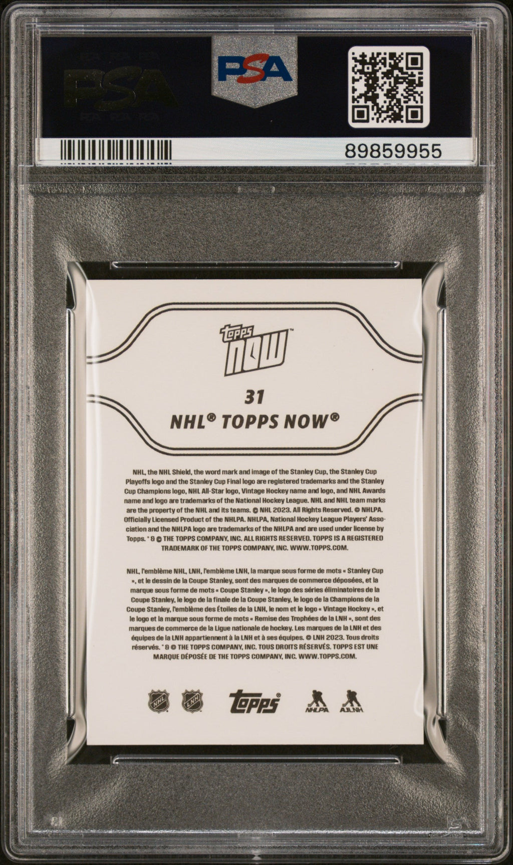 Graded 2023 Topps Now NHL Connor Bedard #31 Stickers Rookie RC Hockey Card PSA 5 EX