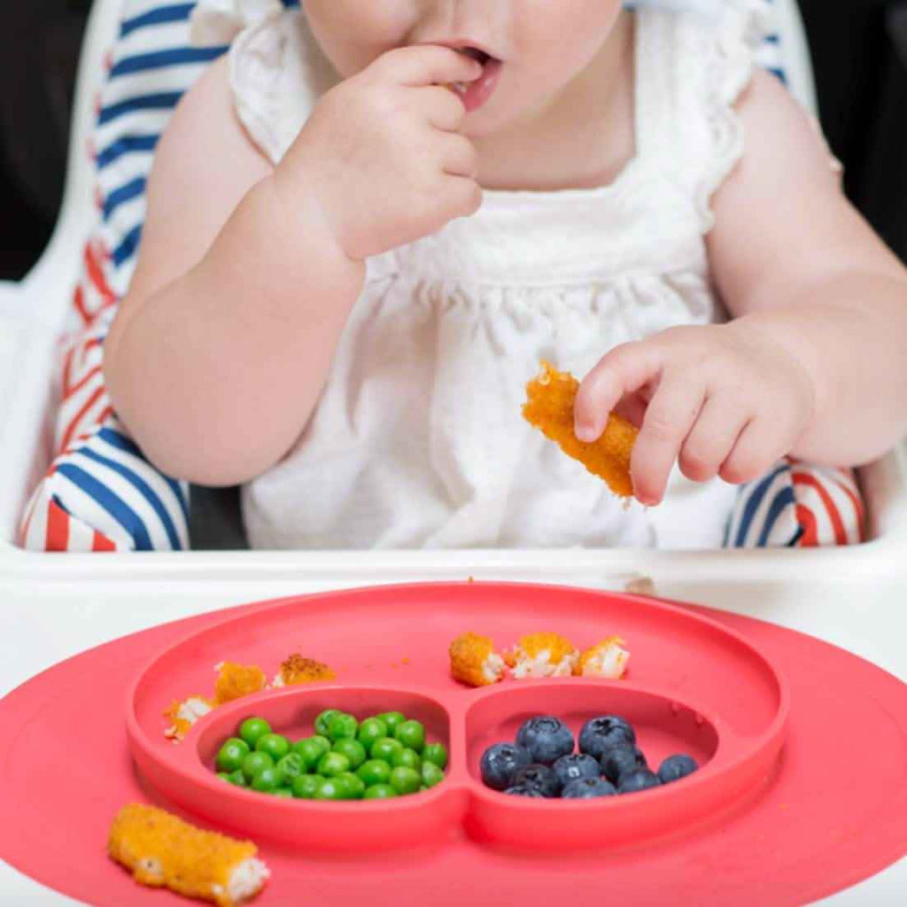 Silicone Feeding Placemat and 3-Section Plate