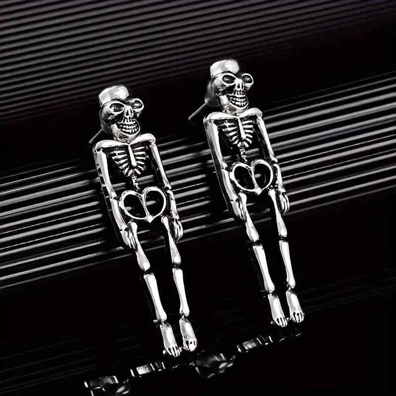 Skeleton Design Dangle Earrings