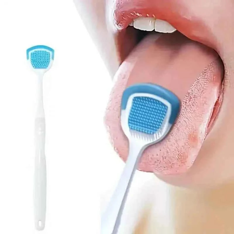Soft Silicone Tongue Scraper Cleaning Toothbrush