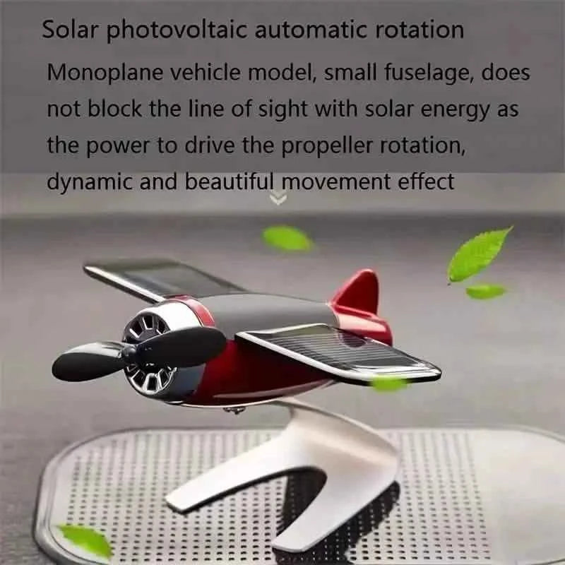 Solar Airplane Creative Car Decoration