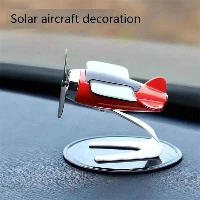 Solar Airplane Creative Car Decoration