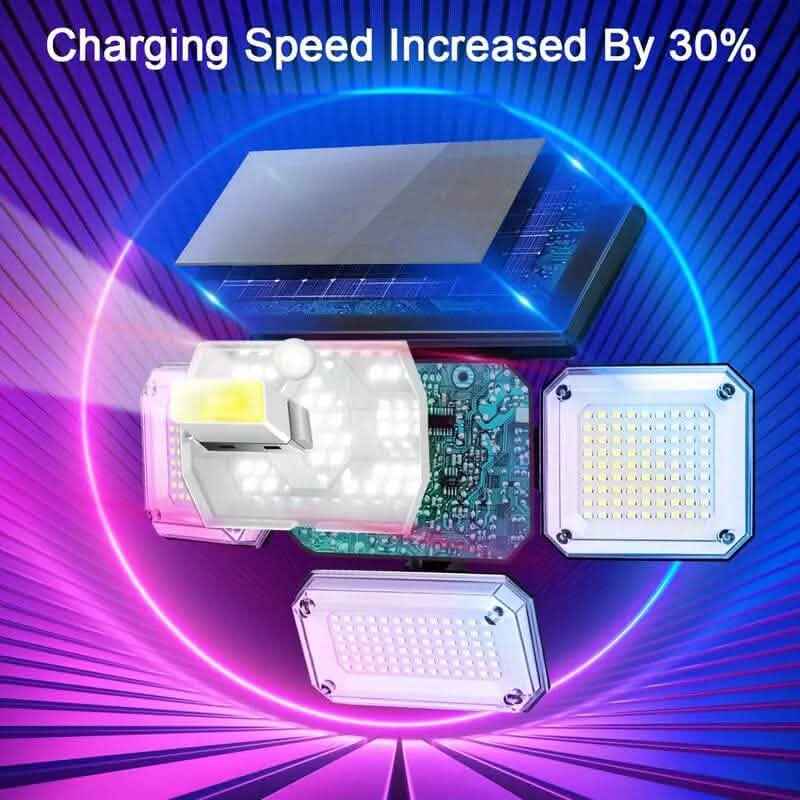 Solar Outdoor Lights 333 LEDs Motion Sensor Lights 4 Heads