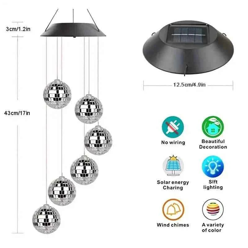 Solar Wind Chimes Light - Mobile Hanging LED Light, Color Changing Wind Chime