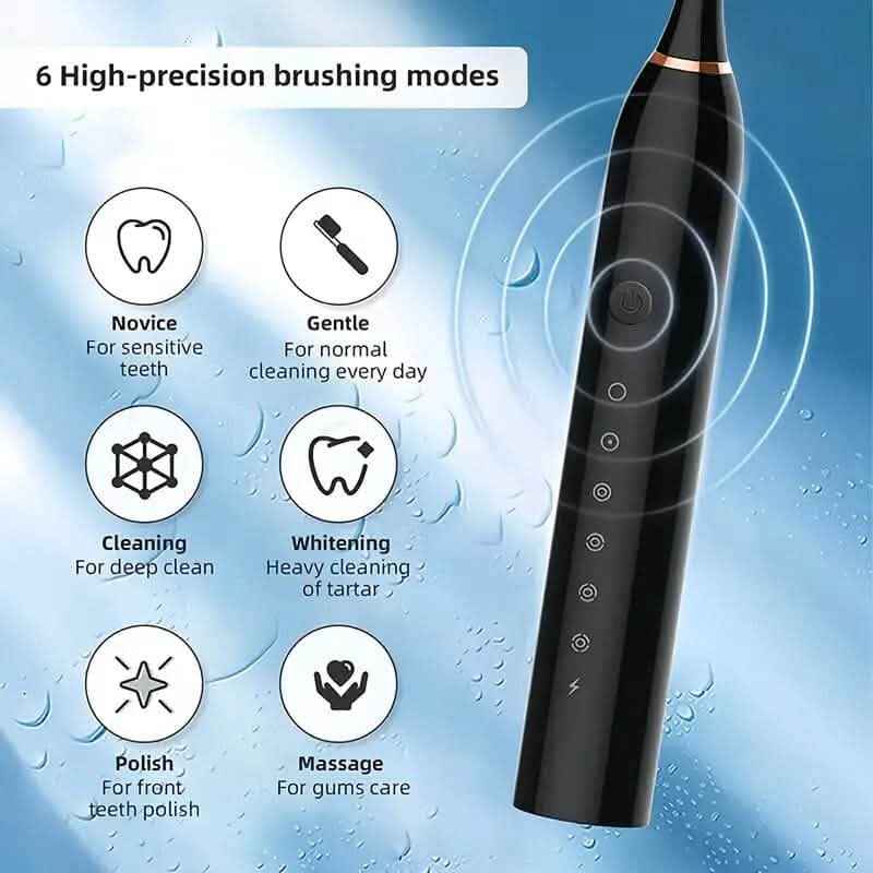 Sonic Electric Toothbrush with 6 Modes and Smart Timer