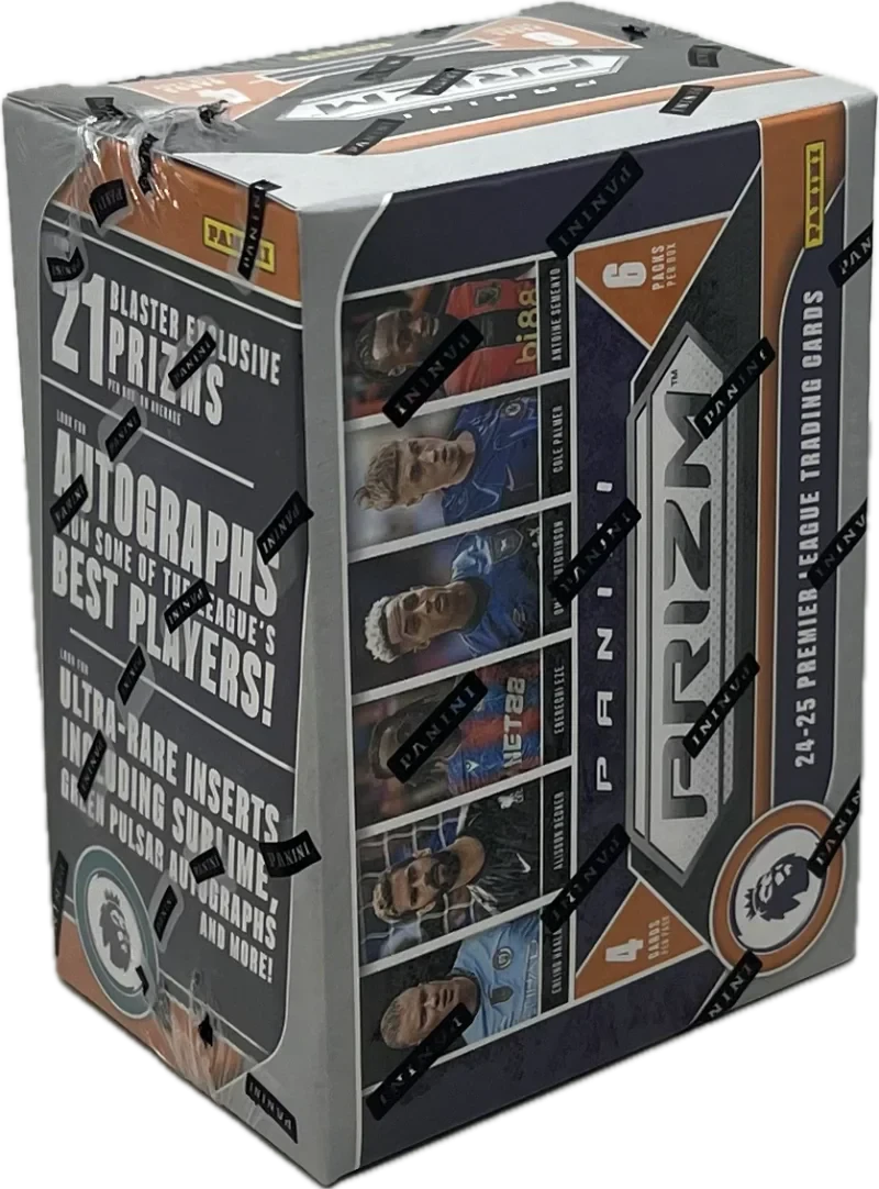 2024-25 Panini Prizm Premier League EPL Soccer 6-Pack Blaster Box (Purple Mosaic Prizms!)