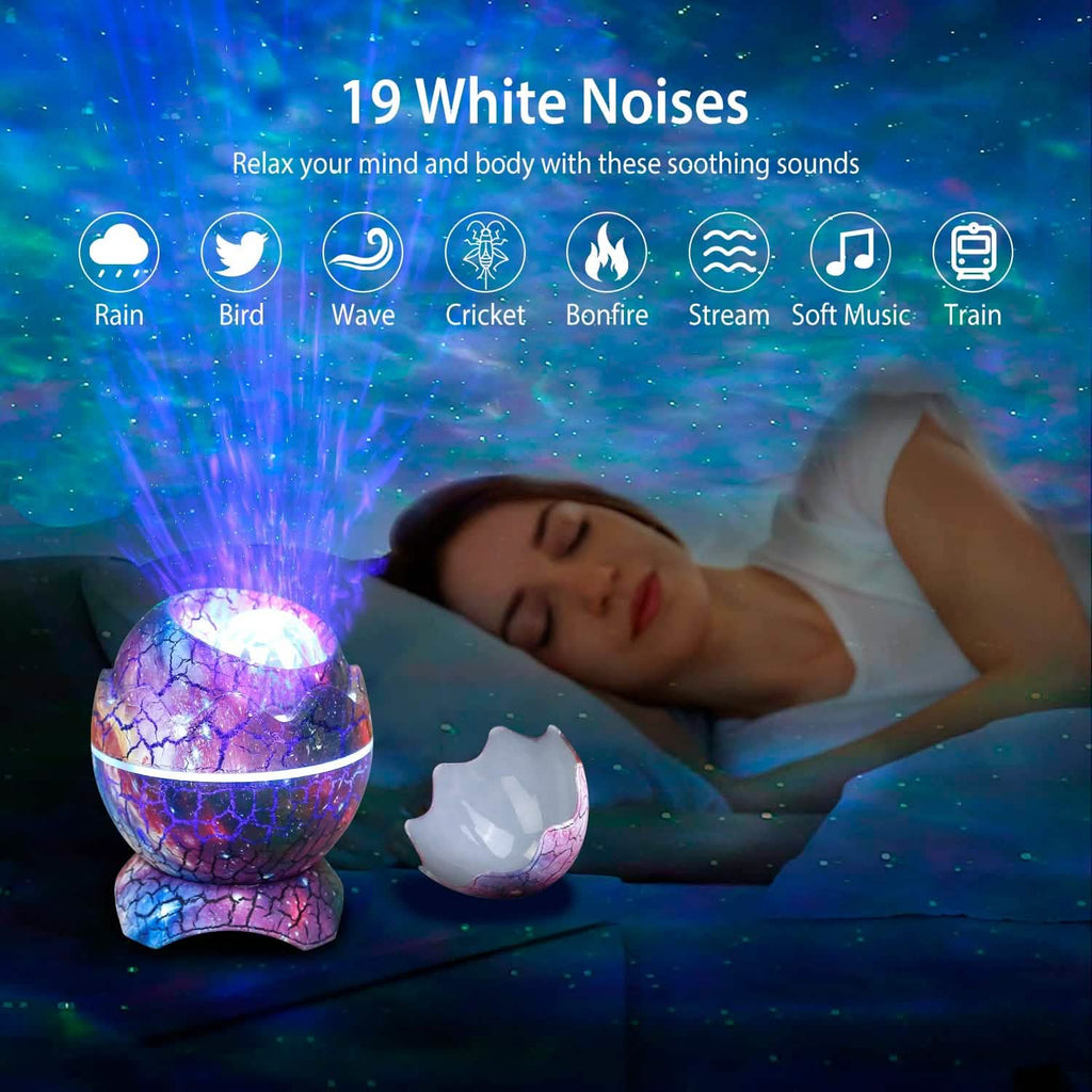 Star Project Lamp Galaxy Light Dinosaur Egg with Wireless Speaker and Remote Control