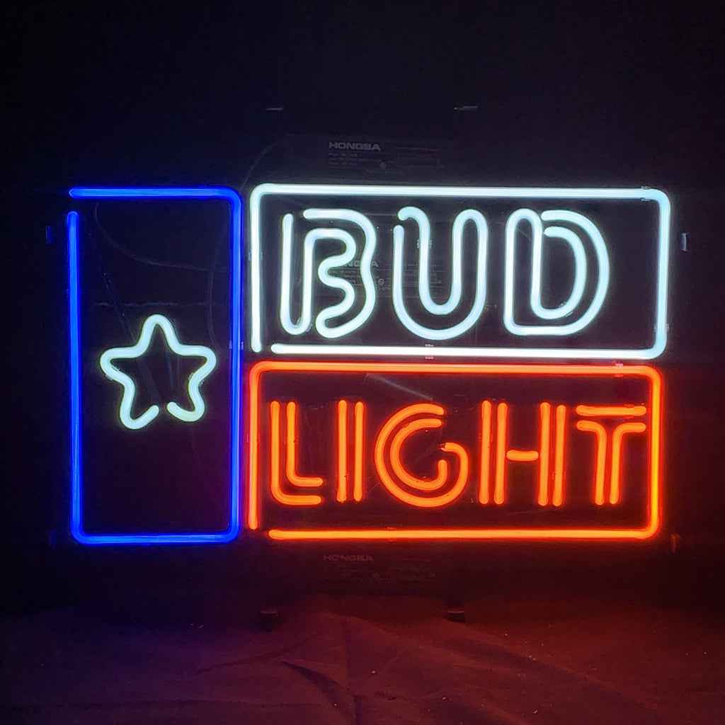 Bud Light Star Beer Neon Light Sign