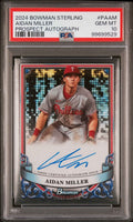 Graded 2024 Topps Bowman Sterling Aidan Miller #PAAM Prospect Autograph Rookie RC Baseball Card PSA 10 Gem Mint