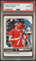 Graded 2024 Panini Instant Jannik Sinner #JS1 Paris Crowns The New World Number 1 Rookie RC Tennis Card PSA 10 Gem Mint