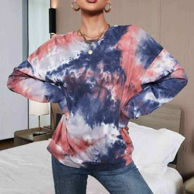 Tie Dye Drop Shoulder Sweatshirt