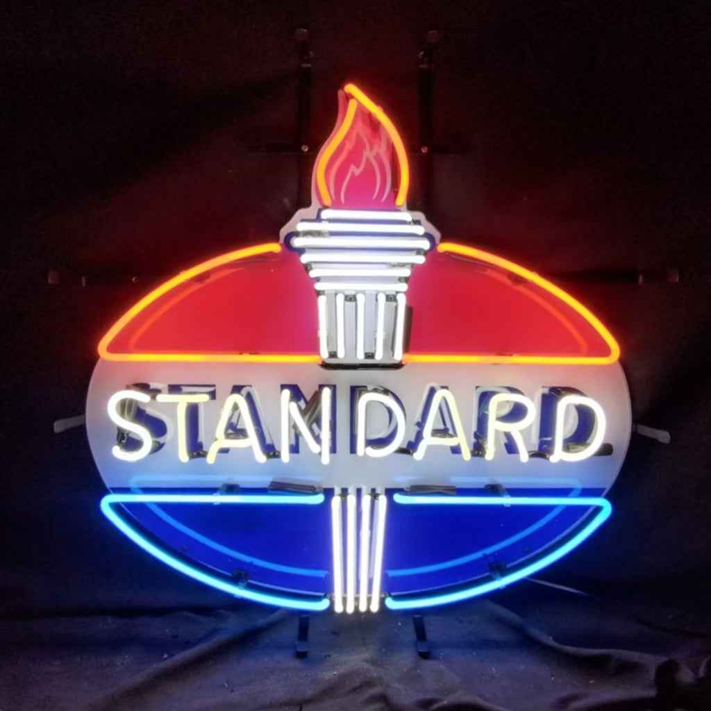 Torch with Standard Gasoline Neon Light Sign