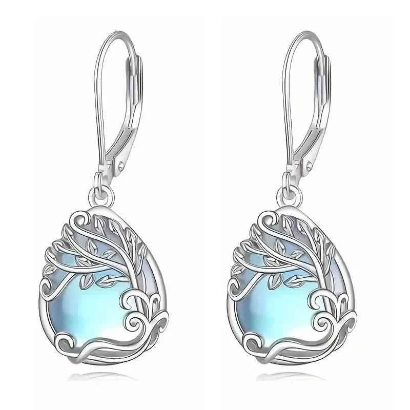 Tree of Life Design S925 Sterling Silver Dangle Earrings