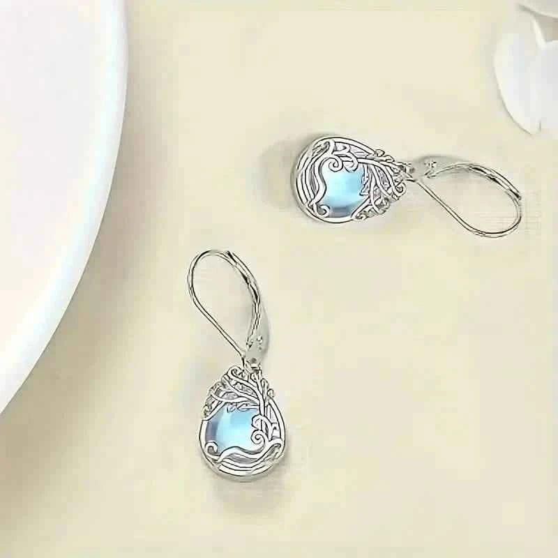 Tree of Life Design S925 Sterling Silver Dangle Earrings