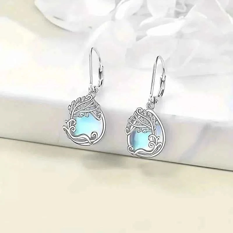 Tree of Life Design S925 Sterling Silver Dangle Earrings