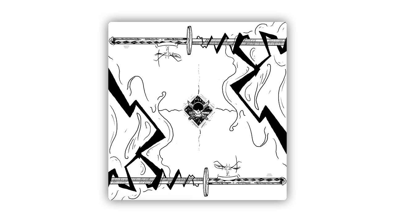 Triple-Blade Swordsman 2 Player Cloth Playmat