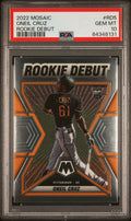 Graded 2022 Panini Mosaic Oneil Cruz #RD5 Rookie Debut RC Baseball Card PSA 10 Gem Mint