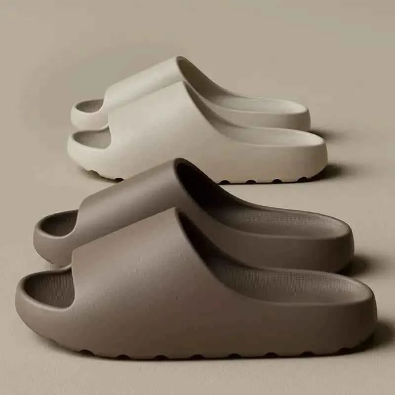 Unisex Soft Slippers, Comfortable Indoor/Outdoor Slide Sandals, Non-slip Textured Design Footwear