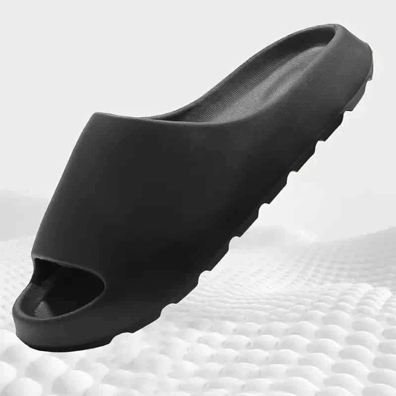 Unisex Soft Slippers, Comfortable Indoor/Outdoor Slide Sandals, Non-slip Textured Design Footwear