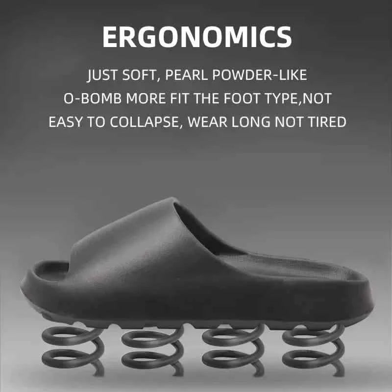 Unisex Soft Slippers, Comfortable Indoor/Outdoor Slide Sandals, Non-slip Textured Design Footwear