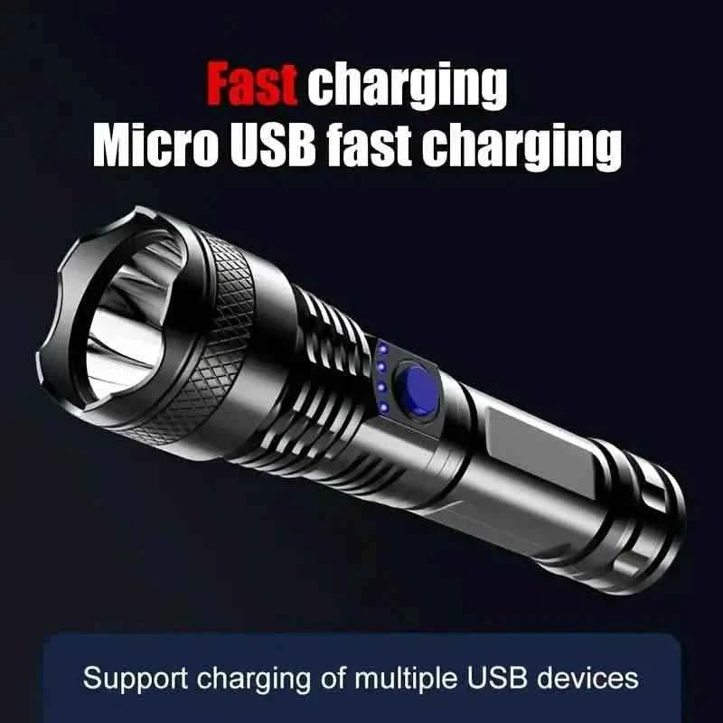 USB Rechargeable Strong Light Flashlight