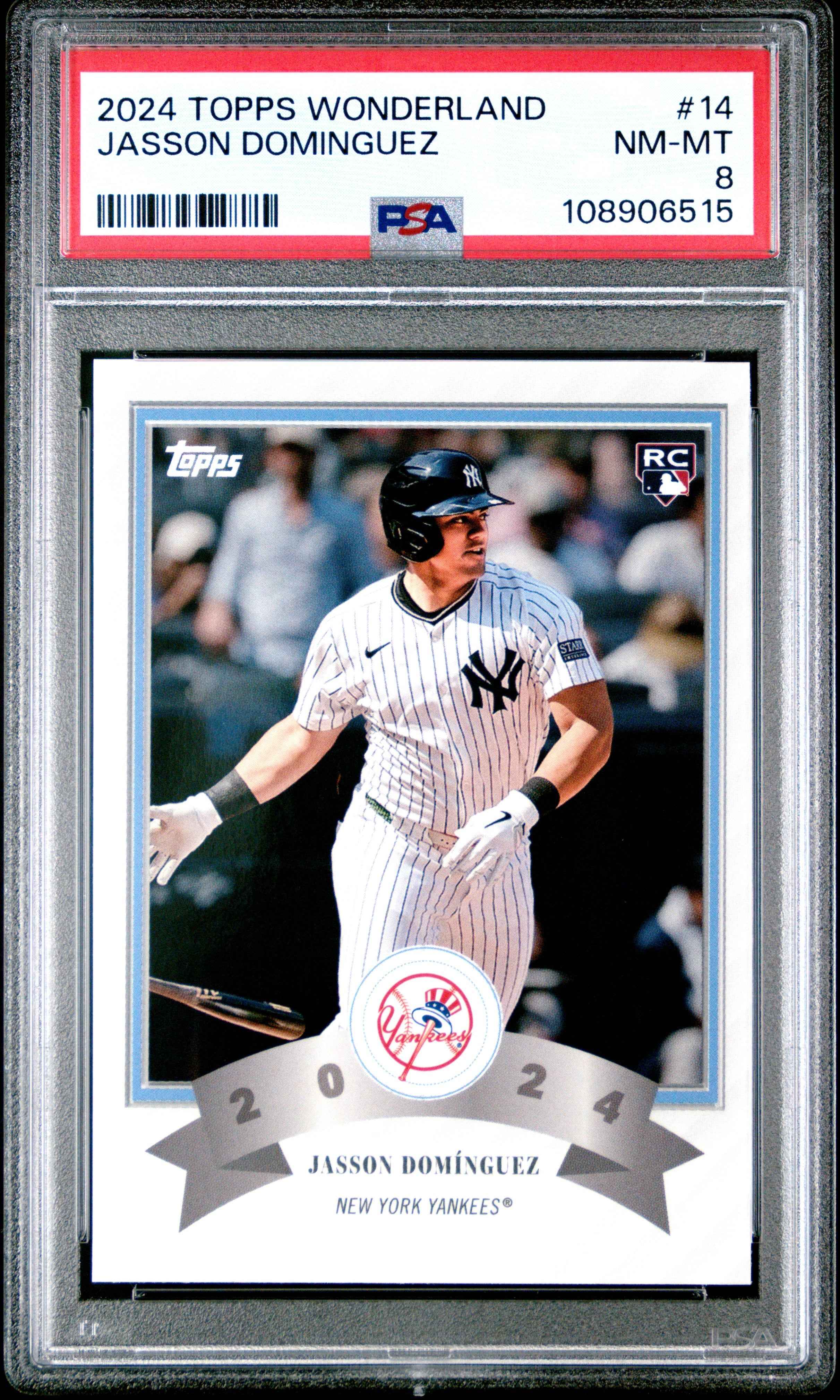 Graded 2024 Topps Wonderland Jasson Dominguez #14 Rookie RC Baseball Card PSA 8 Near Mint