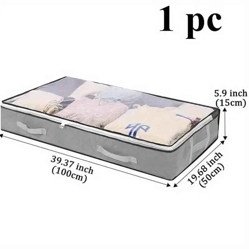 Versatile Under-Bed Storage Organizer with Reinforced Handles