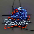 Vintage Style Harley Motorcycle Budweiser Neon Signs Light