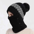 Warm Knitted Beanie Hat and Neck Warmer Set