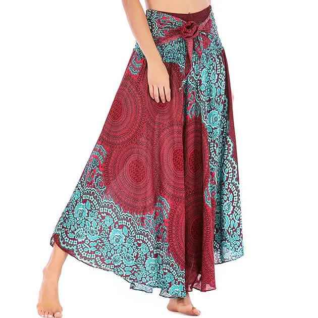 Women's High Waist Yoga Skirt Gypsy Dress