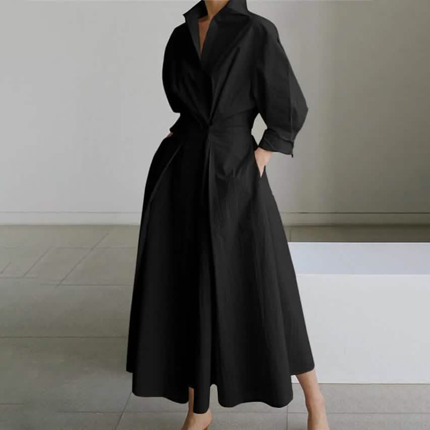 Women's Long Linen Dress Shirt