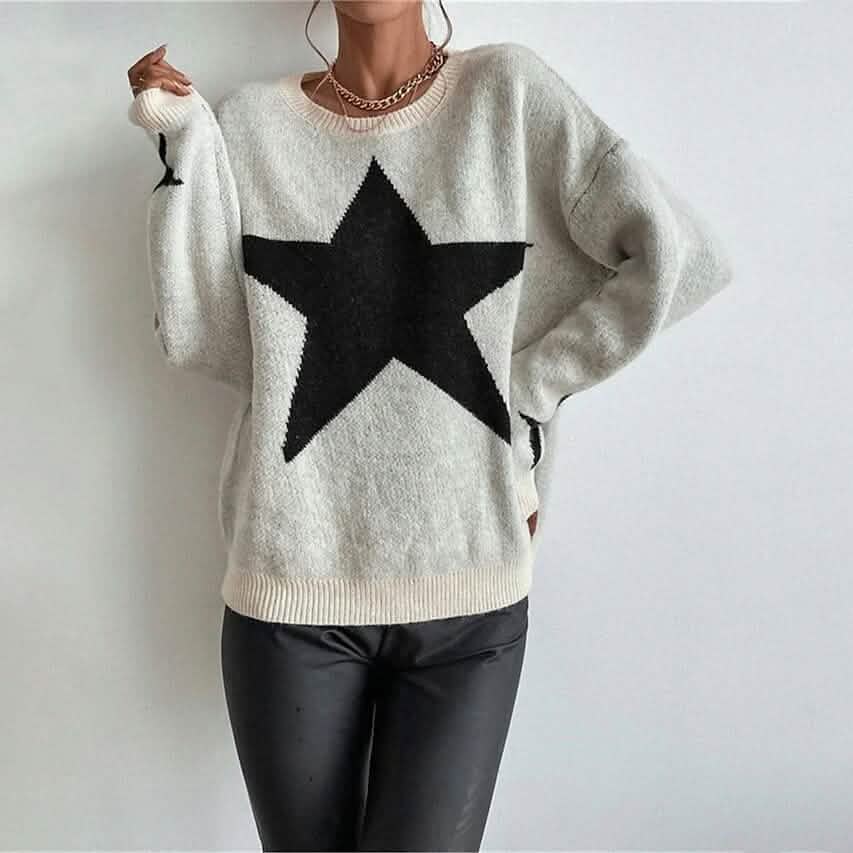 Women's Ribbed Knit Pullover Sweater