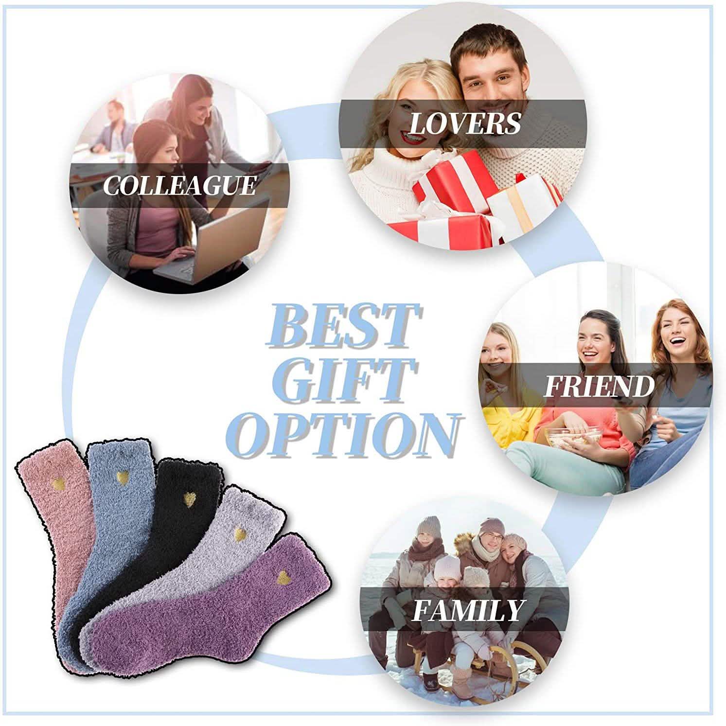5-Pairs: Women's Soft Winter Warm Socks