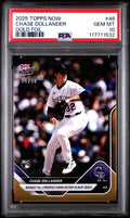 Graded 2025 Topps Now Chase Dollander #46 Gold Foil /50 Rookie RC Baseball Card PSA 10 Gem Mint