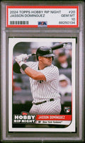 Graded 2024 Topps Hobby Rip Night Jasson Dominguez #20 Rookie RC Baseball Card PSA 10 Gem Mint