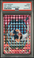 Graded 2023 Panini Mosaic Will Levis #ND4 NFL Debut Camo Pink Rookie RC Football Card PSA 10 Gem Mint
