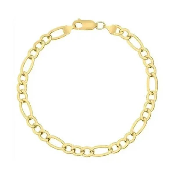Yellow Gold Cuban, Mariner, Figaro, or Rope Bracelet Gold Filled High Polish Finish